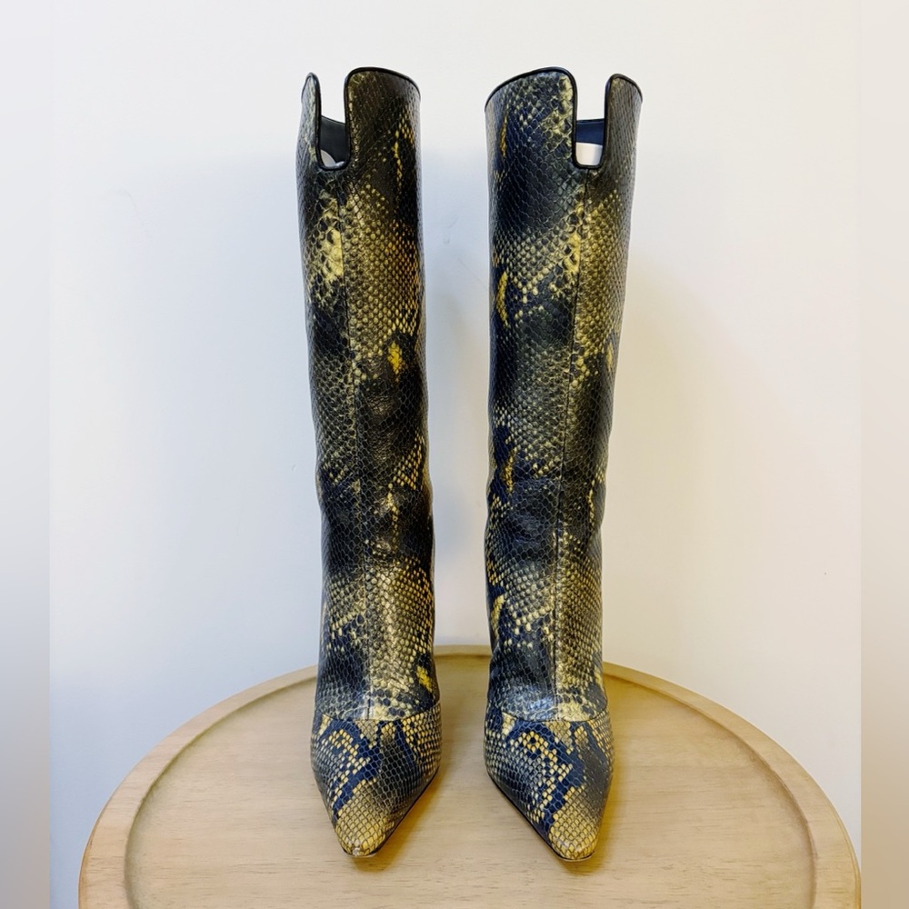 Jimmy Choo Python Printed Leather Knee High Boot - image 6